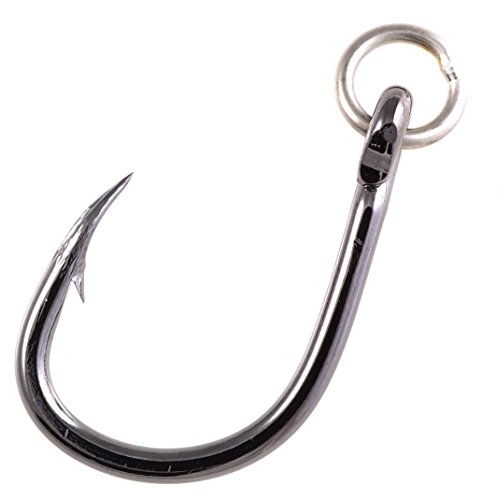 owner gorilla hooks - Owner's Gorilla Black Chrome Ringed Hook (Size 4/0, 4 -Pack)