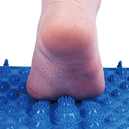 Yobeyi Foot Massage Mat Acupressure Mat Foot Reflexology Walking Toe Plate Massage Pad Bathroom Mat Yoga Mat Anti-Slip Mat Outdoor Game 2 Pcs (Blue) #TOP1