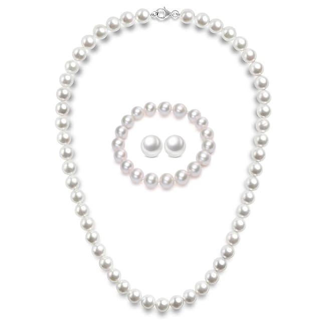 Anisa Pearl Necklace Combo - Pearl Choker Necklace, Pearl Bracelet, and Double-Sided Pearl Earrings Set For Girls and Women, Ideal for All Occasions (B0CWYCHDR5) Amazon Price History, Amazon Price Tracker