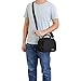 CADeN Compact Camera Shoulder Crossbody Bag Case Compatible for Nikon, Canon, Sony SLR/DSLR Mirrorless Cameras and Lenses Waterproof(1.0 S, Black)