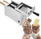 OJHGRDFV Parrilla Eléctrica para Panecillos con Chimenea De 1500W, Ajustable De 50 °C A 300 °C, Parrilla para Conos De Helado, Bandeja De Goteo Extraíble