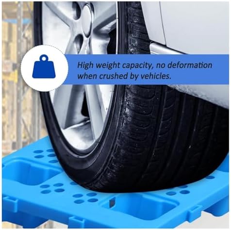 4 Pcs Plastic Pallet for Basement Storage, Storage Commodity Goods Pad, Waterproof Storage Nestable Shipping Grid Pads for Warehouse Residential Industrial Agriculture