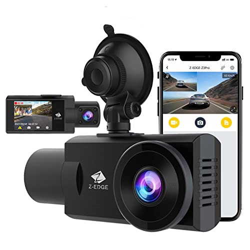 Dash Cam, Z3Pro Dash Cam Front and Inside, 2K+1080P Front and Inside Dual, Car Camera, IR Night Vision, Parking Mode, G-Sensor, Support 256GB