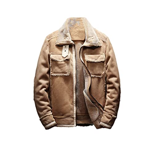 Manteau d'hiver chaud en daim homme style décontracté chic pour sorties urbaines
