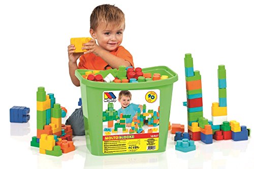 M MOLTO Moltó -Scatola di blocchi con 90 pezzi, colore verde 16467 - Lego - Immagine 2
