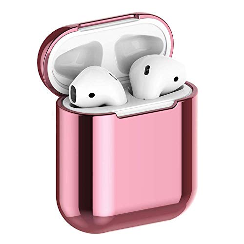 JuQBanke Compatible for AirPod Case,Airpod Skin,Airpod Accessories Shockproof Protective case Cover Silicone Skin for Apple AirPods Charging Case,Rose Gold