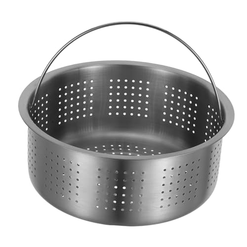 LIGIGWASH Cesta Vaporera de Acero Inoxidable con Asa para Olla Eléctrica Separador de Arroz y Sopa para Verduras y Mariscos Accesorio Multifuncional de Cocina al Vapor