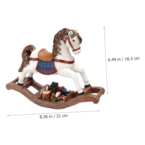 Cheval à Bascule en Résine Présent Original de Table de Noël - 3