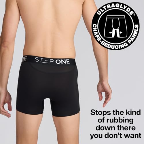 STEP ONE Mens Underwear Trunk Briefs, 5 Pairs, Viscose from Bamboo Underwear, Moisture Wicking 3D Pouch + No Ride Up Trunks4