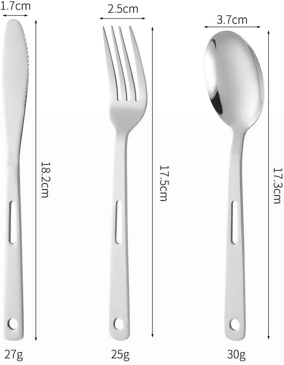 Flatware Silverware Set, 3 Piece Set Of Stainless Steel Portable Tableware, Knife, Fork And Spoon, Outdoor Camping Gift, Student Cloth Bag Tableware Set, Tableware Cutlery Set(8Set)