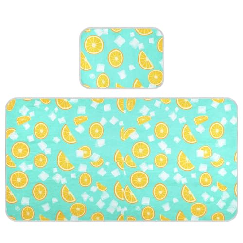 Takiito Orange Slices Baby Cooling Mattress Pad, Soft & Breathable Cooling Mat Keep Baby Cool in Summer 28x52 in, Nursery Essential