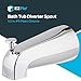EZ-FLO 5 Inch Zinc Bath Tub Diverter Spout, 1/2 Inch IPS Pipe, Chrome, 15083