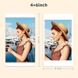 HPRT CP4100 Photo Printer - Plus 4x6 Bluetooth Instant Picture Printer with 20 Sheets & Ribbon - Wi-Fi, Premium Dye Sublimation - 300 DPI Display Resolution - Editing App for Fun, Creative Photos