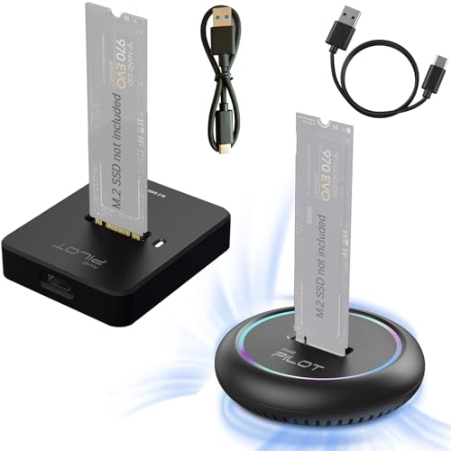 Cargador M.2 NVMe y SATA a USB C con Luz RGB miniatura 1