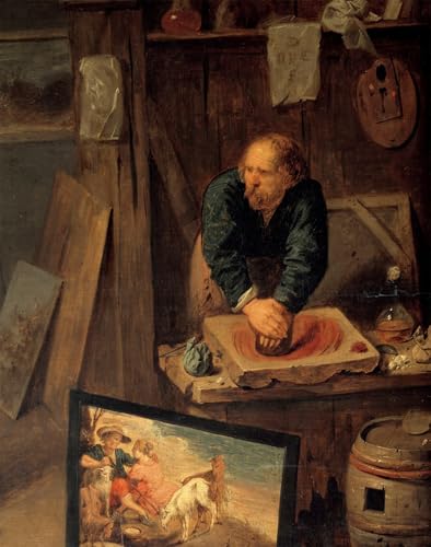 Cuadro en lienzo premium de David Ryckaert, una obra clásica de 60x90cm con alta definición