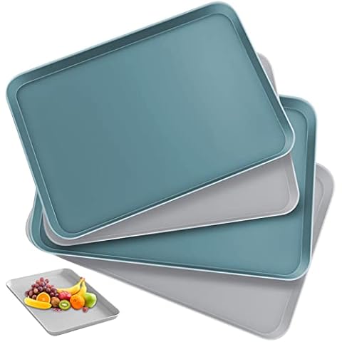 SDwfxd Bandejas de Plástico para Servir Rectangulares Cover