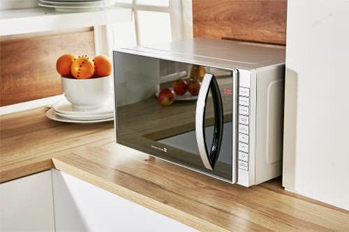 Tarrington-House-Microondas-Grill-3-en-1-MWD4823GC-Acero-Inoxidable-485-x-405-x-293-cm-800-W-temporizador-microondas-con-grill-funcion-de-descongelacion-y-coccion-rapida-plateado-23-L