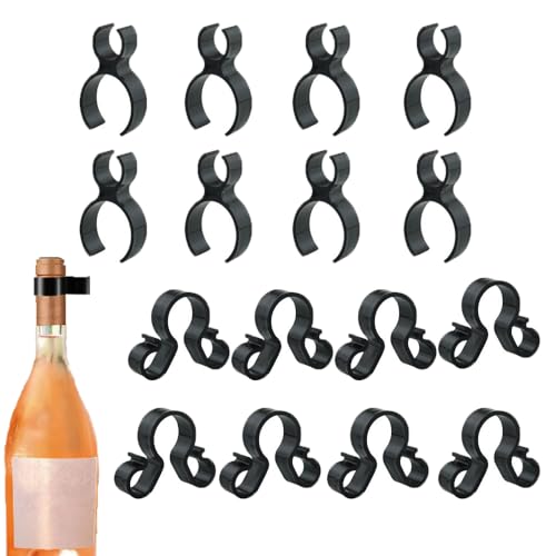 UtySty 16 Pack Champagne Bottle Sparkler Holder Safety Clips for Birthday Cake Candles Party Bottle Service Sparklers Champagne Sparklers Christmas Club New Year Celebration Single/Double Hole