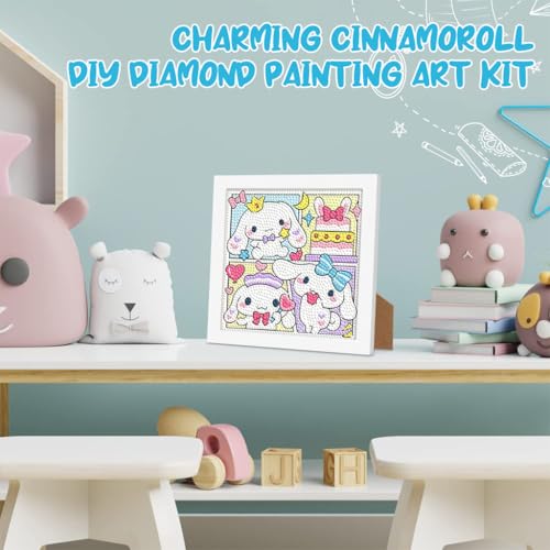 Image of PATPAT DIY Diamond Art Kit 7 Inch Wooden Frame Desk Decor