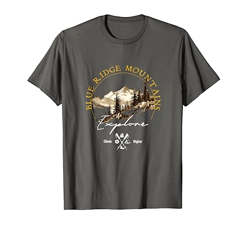 Blue Ridge Mountains Retro Vintage Apparel - Recuerdo Camiseta