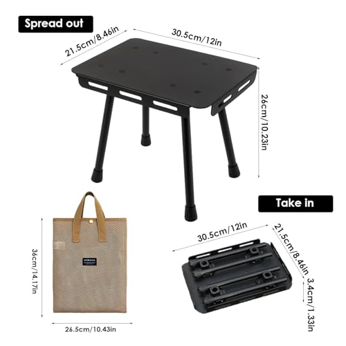 Table de camping compacte d'extérieur Teksome, le confort pliable partout - 3