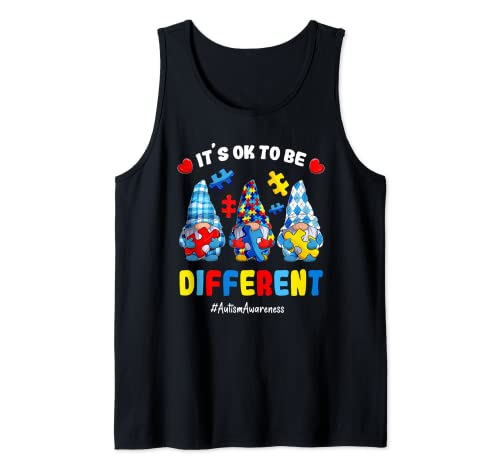 Its Ok To Be Different Gnomes Hold Puzzles Autism Awareness Canotta