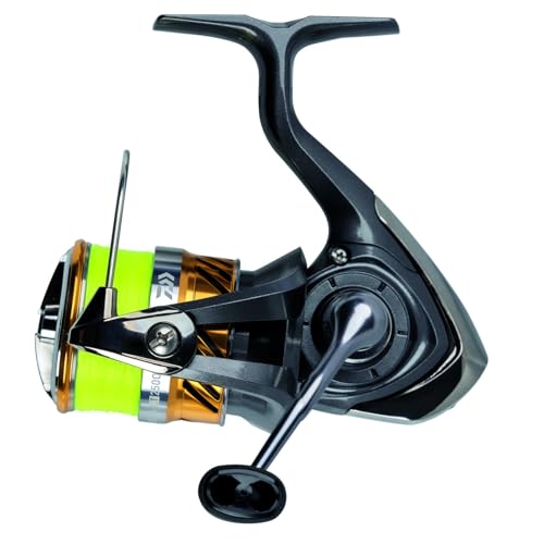 DAIWA 20 Laguna LT 2500, Mulinello da Pesca Spinning, Frizione Anteriore, Imbobinata con J-Braid X4 0.19 Giallo