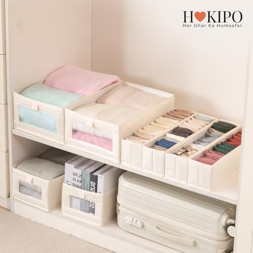 Image of HOKIPO Innerwear Organizer for Socks & Underwear Small, Narrow Tray, 2 Pc