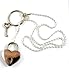 A SHER’S CREATION Locking Day Collar Necklace 2mm Twist Chain pure Silver Plated - Stainless Steel Heart Padlock and Key Romantic Statement symbol Devotion Bond Jewelry For Men Women Biker Gift