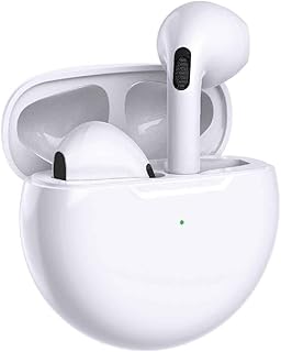Laser TWS Earbuds (White) – Wireless Bluetooth 5.3 Earphones with Charging Case, Voice Assistant, 15-Hour Battery, LED Indicator, USB-C – Secure Fit for iPhone, Android, Tablets &amp; More product image