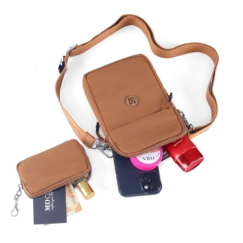 Image of BAG IN Small Crossbody Bag for Women with Detachable Pouch - Multi-Color Travel Shoulder Bag, Light weight Phone Purse with Adjustable Strap