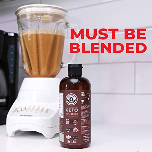 Keto Creamer with MCT Oil, Farm Fresh Ghee, Cocoa Butter, Coconut Oil 8oz. Unsweetened. Must Be Blended. Zero Carb Keto Coffee Creamer, Keto-friendly, Sugar Free - Thumbnail 2