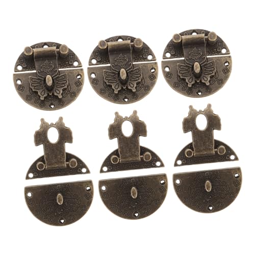 Veemoon Vintage Jewelry Box Latch Buckles 6pcs Metal Hasps for Decorative Boxes Storage