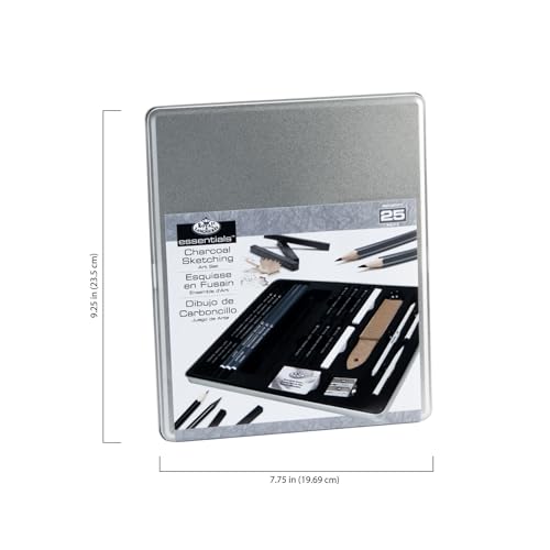Essentials(TM) Medium Charcoal Art Set W/Tin
