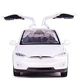 gidoyi Toy Car Model X, Pull Back Car Toys Alloy Vehicles with Lights and Sound 1:32 Scale Model Car (White)