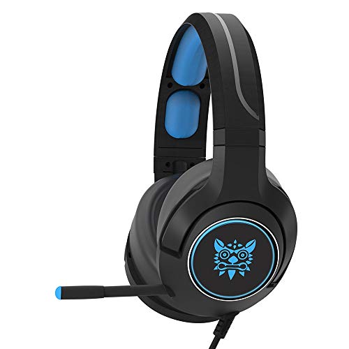 ONIKUMA K9 Stereo-Headset mit Mikrofon, LED-Licht, Blau