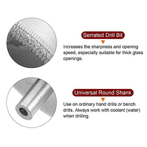 Broca de diamante HARFINGTON 85 mm para vidrio y cerámica miniatura 4