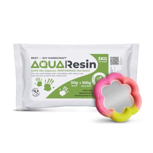Aqua Resin - Resina Minerale in Polvere Bianca Atossica e Sicura al 100% da miscelare con Acqua, Colorabile e Ideale da Usare negli stampi, Fai da Te (1 kg)