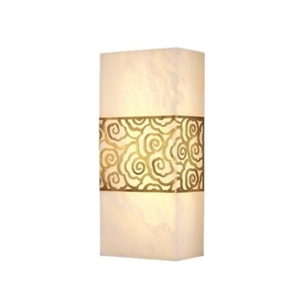birene Wall Lamp Copper Lighting Fixtures Marble Lampshade Bedroom Bedside Aisle Wall Lamp(M)
