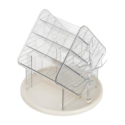 Rangement cosmétique rotatif transparent gain de place salle de bain