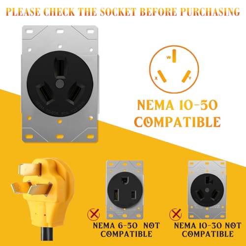 Tellegloww 3 FT 220 to 110 Adapter NEMA 10-50P to 4X 5-20R/15R with 20 Amp Circuit Breaker, 220/250V Electrical Stove/Range/Oven Male Plug Gas 110/125V Power Convert Adapter by Tellegloww - Used condition - Image 6
