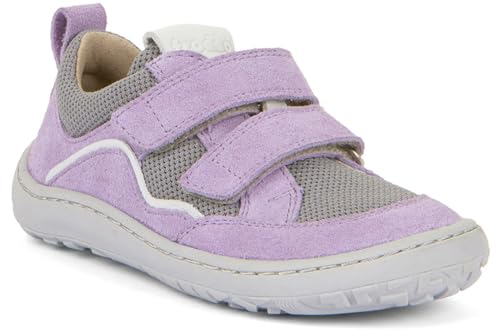 Froddo Mega Flexible Sneaker *Barefoot Base * Leder + Mesh Besatz v G3130260+ G3130261 (9 Flieder/Grau, EU Schuhgrößensystem, Grundschulkind, Numerisch, M, 34)