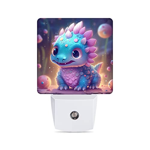 Hoyuen Dinosaur Animal Night Lights For Kids Boys Girls Plug Into Wall Intelligent Sensing Printed Led Night Light Plug In Dinosaur Lamp For Hallway, Bedroom, Bathroom #TOP21