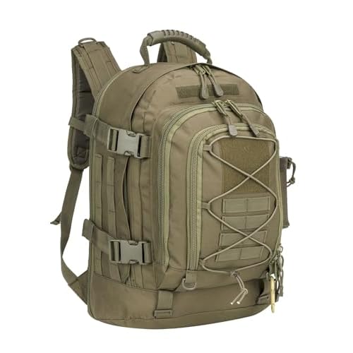 Tactical Backpack Military Hiking Daypack – Molle Backpack for Men 3 Day Assault Pack Bug Out Bag for Camping Travel Army Hunting Gym Rucksack Survival (Green)