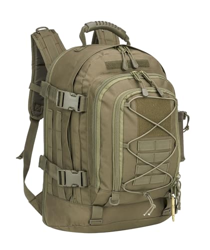 Tactical Backpack Military Hiking Daypack - Molle Backpack for Men 3 Day Assault Pack Bug Out Bag for Camping Travel Army Hunting Gym Rucksack Survival (Green)