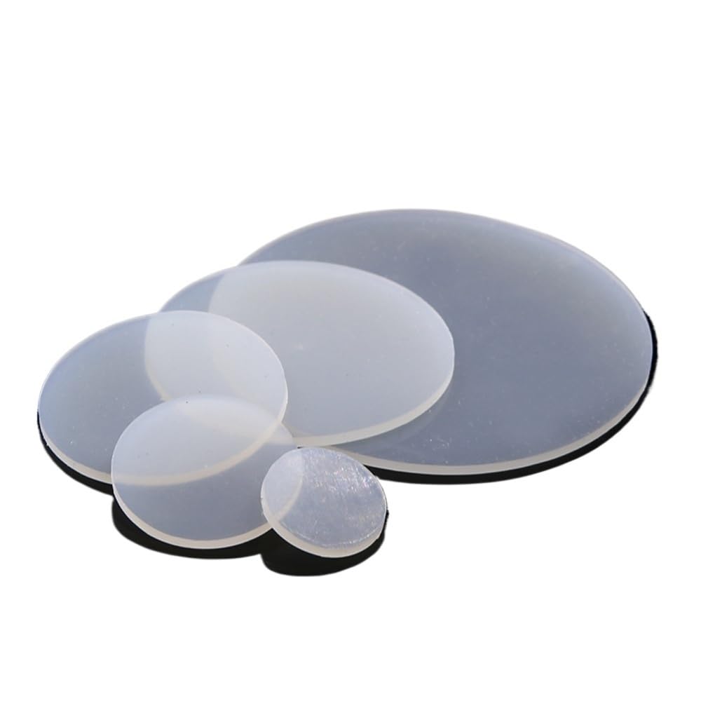 10Pcs/Set White Round Silicone Rubber Seal Gasket Dia 4/5/6/8/10/15/18/20/28/30/38/50mm Thick 1/2/3mm Food Grade Silicon Sealing Pad(10mm x 2mm)
