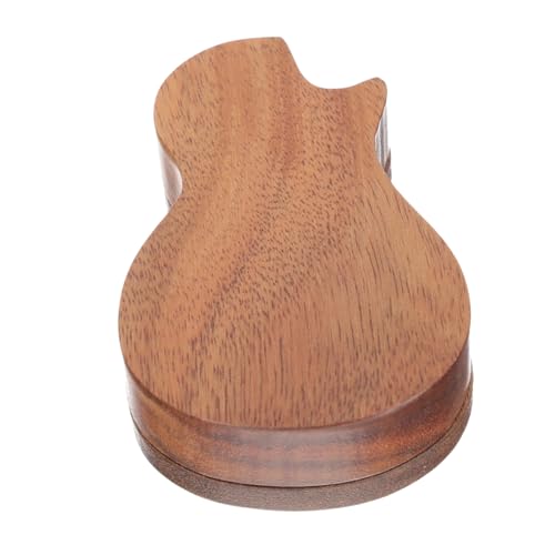 KESYOO Wooden Guitar Plectrum Storage Box Stylish Guitar Pick Holder Organizer for Acoustic Electric and Bass Guitars Compact and Convenient Design Musicians