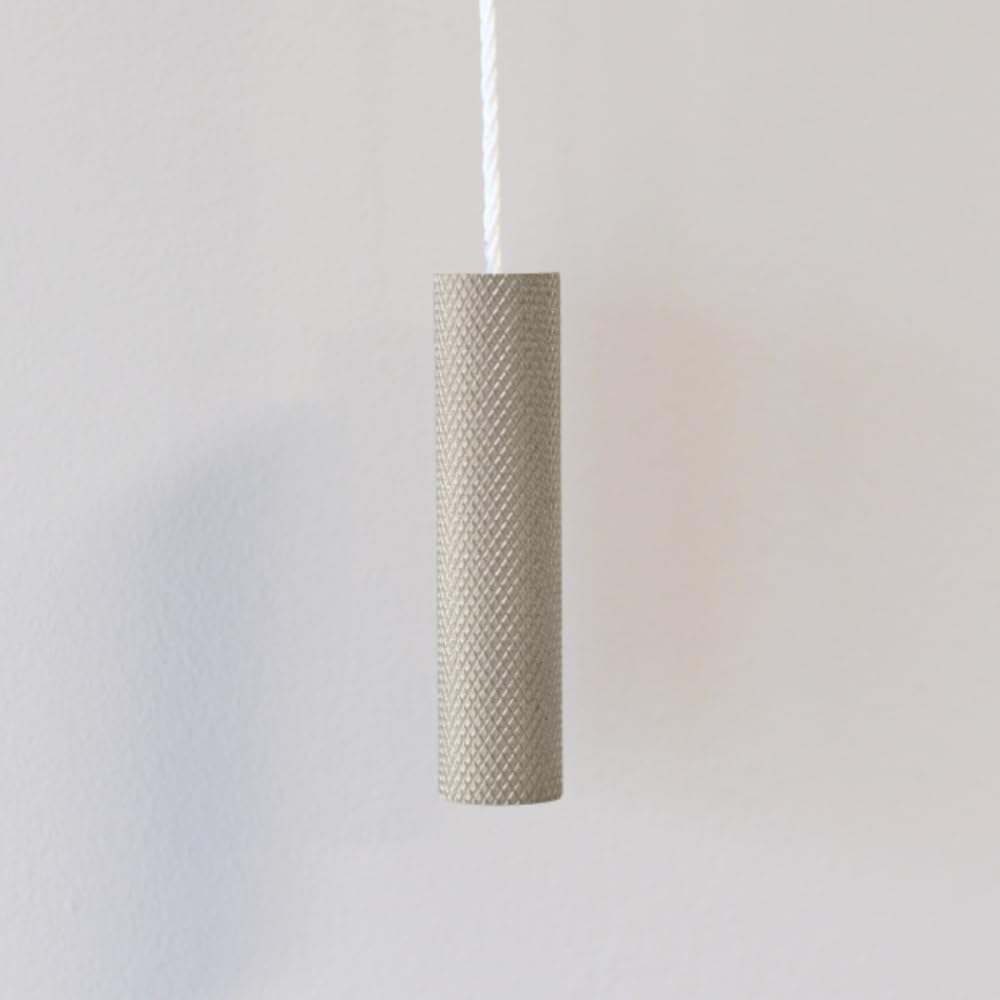 Knurled Cord Pull Weight, Decorative Light Fixture and Blind Accessory with Textured Grip (Matt Chrome)