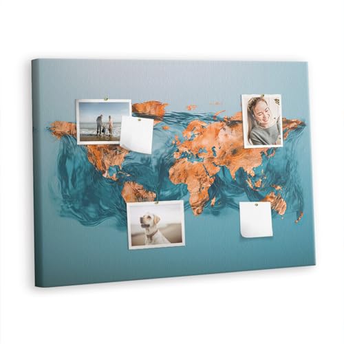 Tableau mural bureau et maison en liège métallique 100x70 pour afficher notes et photos