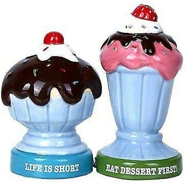 Set Of 1 Ice Cream Magnetic Salt and Pepper Shaker